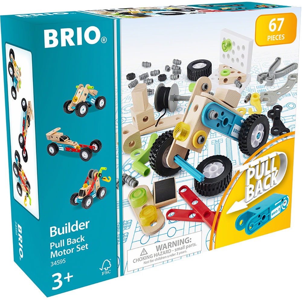 Jucarie de rol BRIO Builder pull back motor set BRIO5957, 3 ani+, multicolor