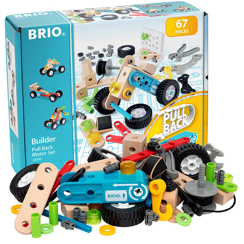 Jucarie de rol BRIO Builder pull back motor set BRIO5957, 3 ani+, multicolor