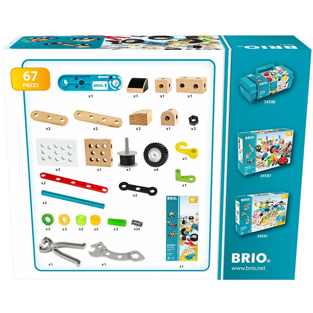Jucarie de rol BRIO Builder pull back motor set BRIO5957, 3 ani+, multicolor