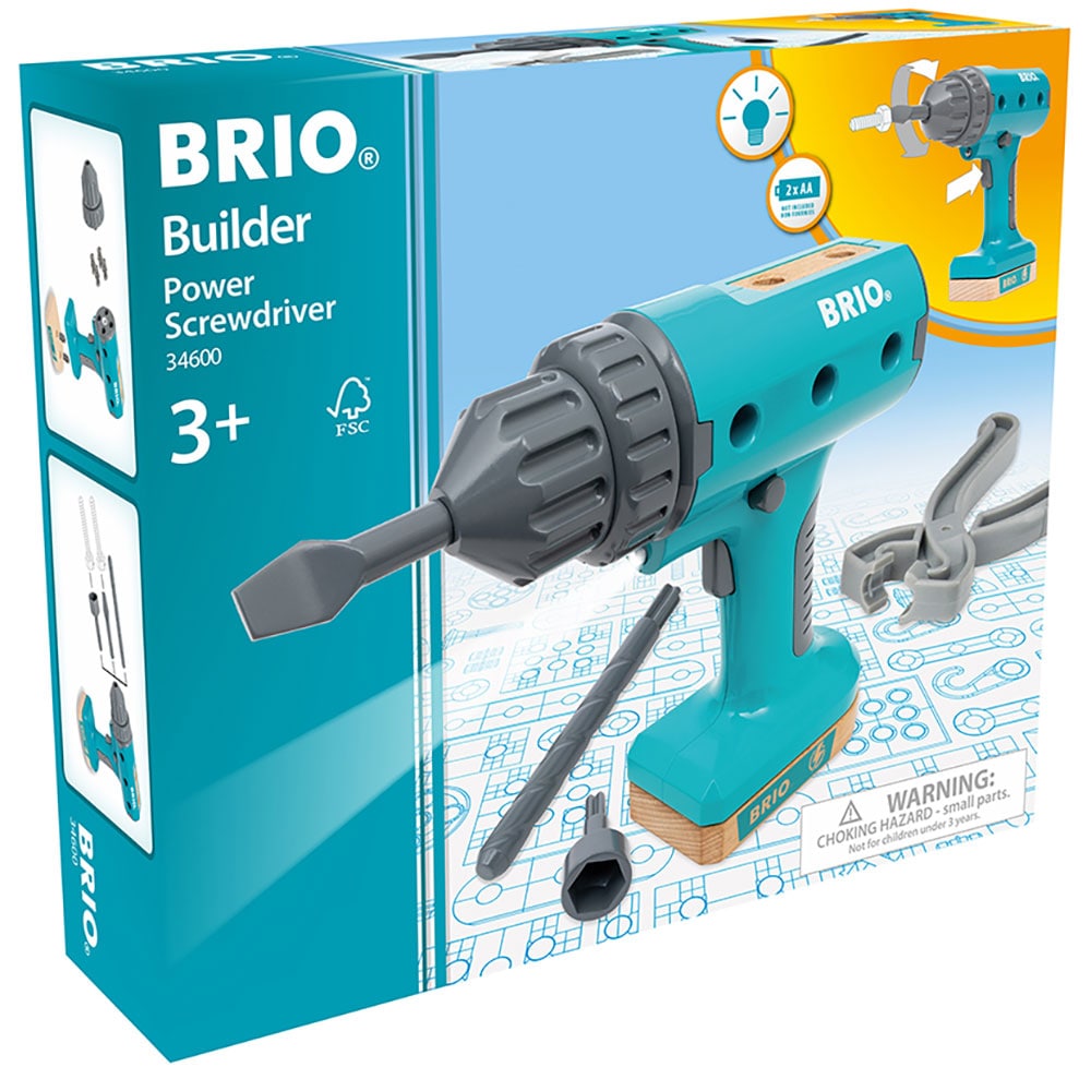 Jucarie de rol BRIO Bormasina cu accesorii BRIO6008, 3 ani+, albastru-gri