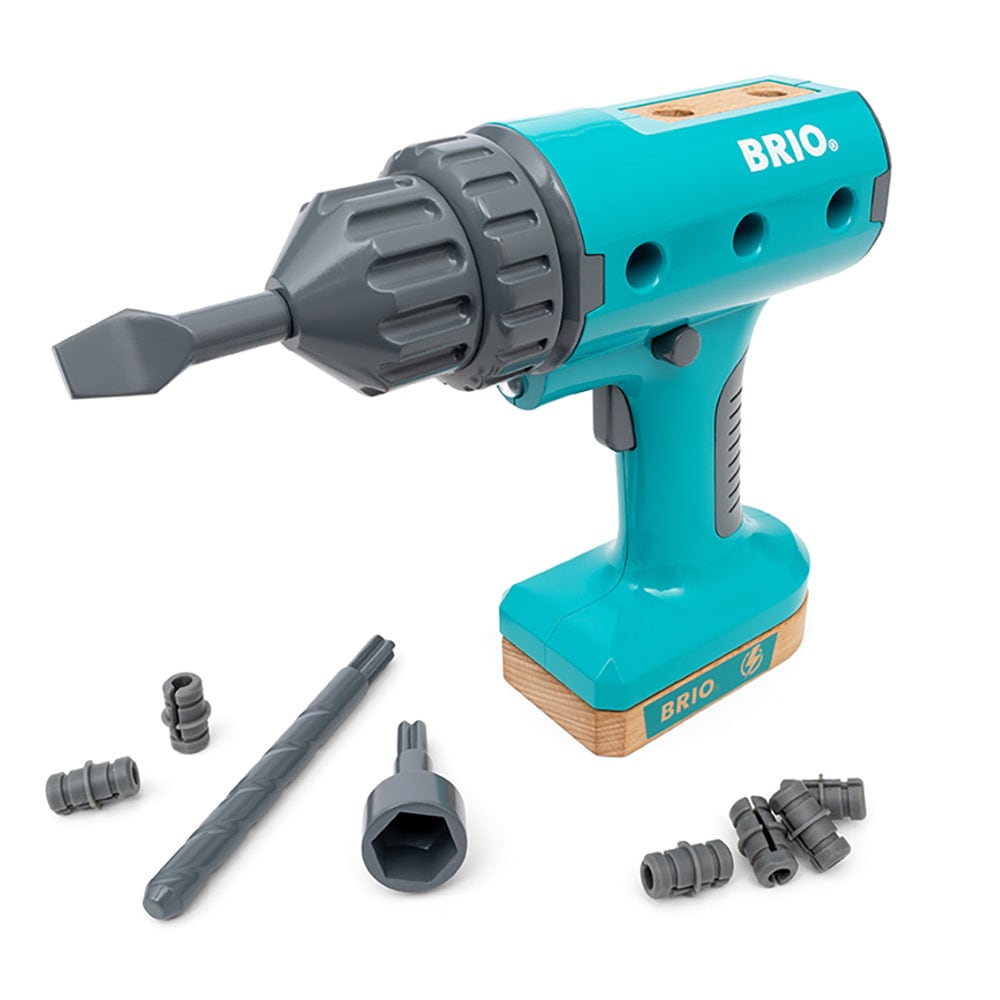 Jucarie de rol BRIO Bormasina cu accesorii BRIO6008, 3 ani+, albastru-gri