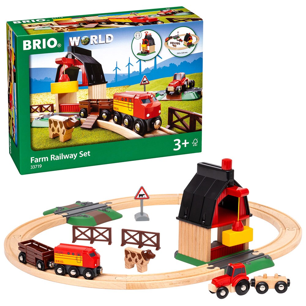 Set trenulet BRIO La ferma BRIO7198, 3 ani+, multicolor