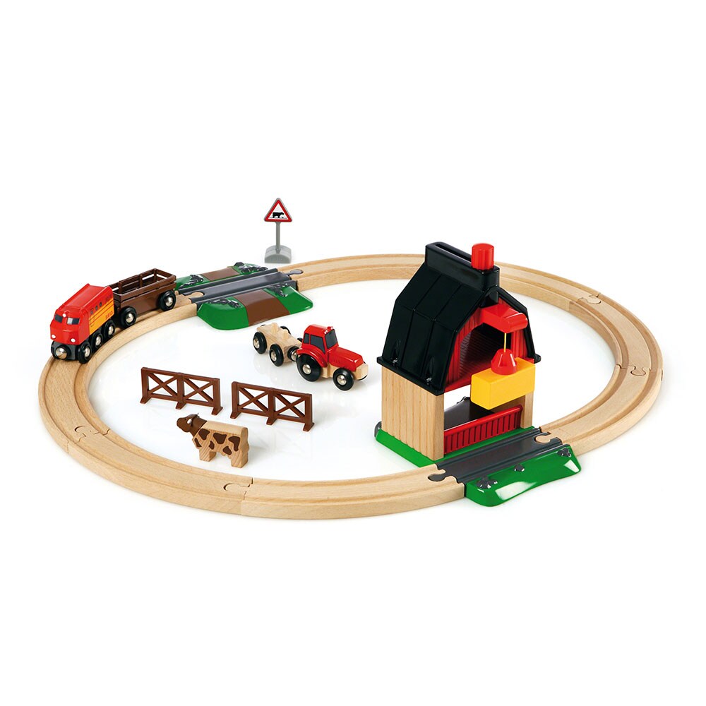 Set trenulet BRIO La ferma BRIO7198, 3 ani+, multicolor