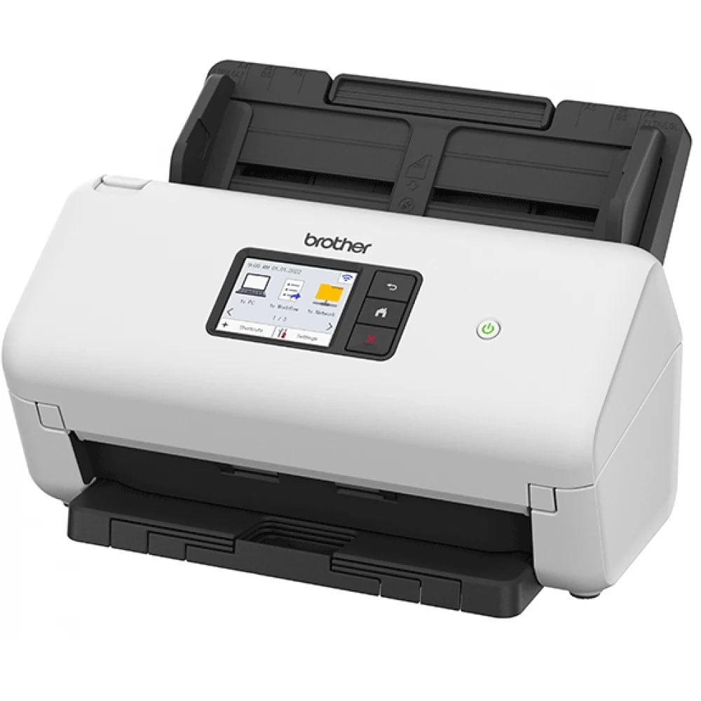 Scanner BROTHER ADS-4500W, A4, USB, Retea, alb