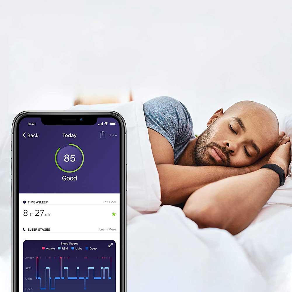 Bratara fitness FITBIT Charge 4, Android/iOS, Storm Blue / Black