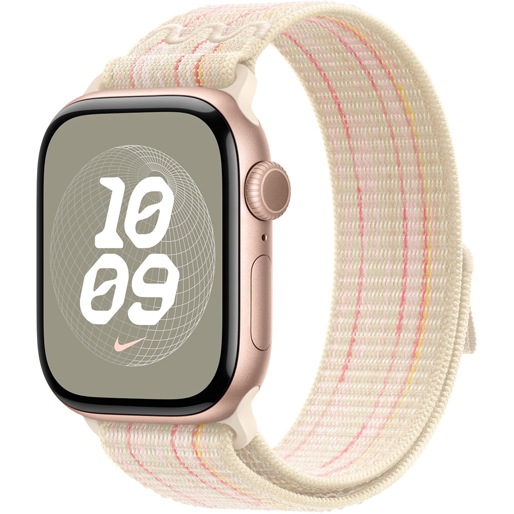 Bratara pentru APPLE Watch 40mm Sport Loop Starlight/Pink Nike, MC1Q4ZM/A