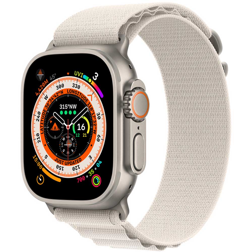 Bratara pentru APPLE Watch 49mm Starlight Alpine Loop - Large, MQE73ZM/A