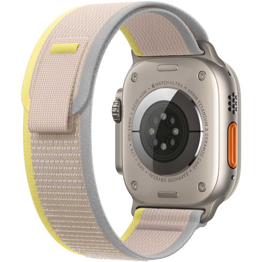 Bratara pentru APPLE Watch 49mm Yellow/Beige Trail Loop - M/L, MQEH3ZM/A