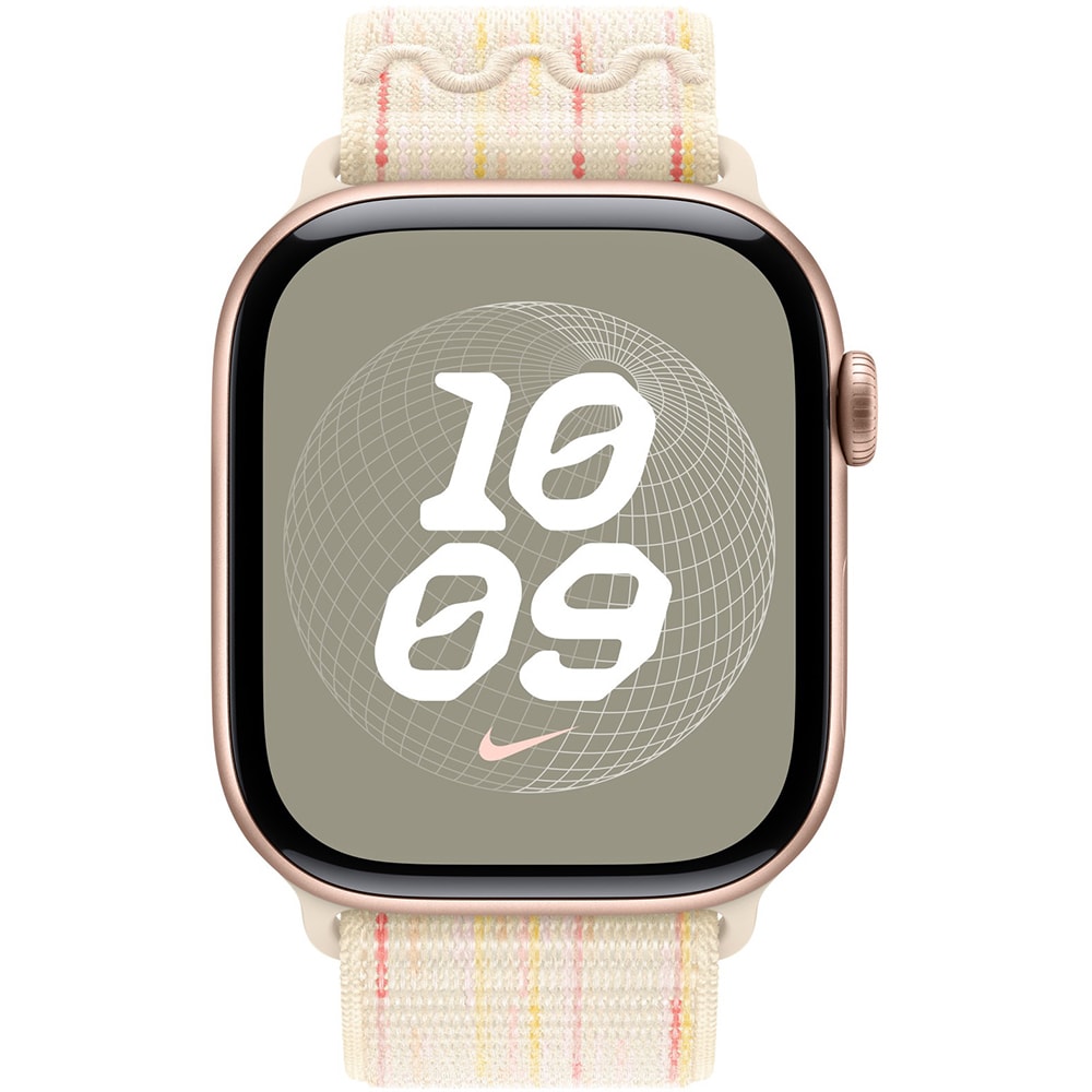 Bratara pentru APPLE Watch 46mm Sport Loop Starlight/Pink Nike, MYJE3ZM/A