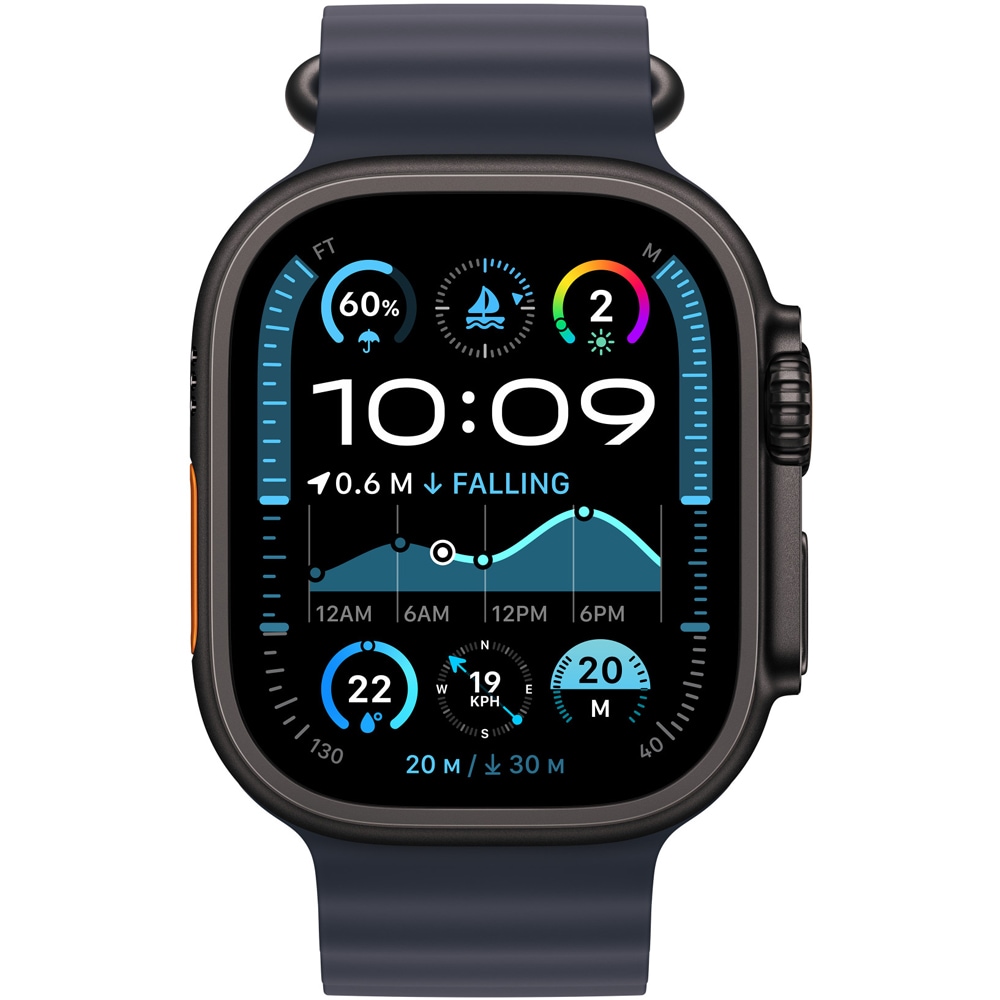 Bratara pentru APPLE Watch 49mm Navy Ocean - Black Titanium Finish, MYPA3ZM/A