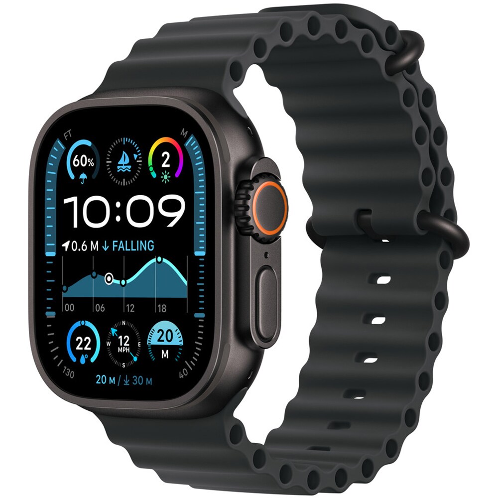 Extensie bratara pentru APPLE Watch 49mm Black Ocean - Black Titanium Finish, MYPF3ZM/A