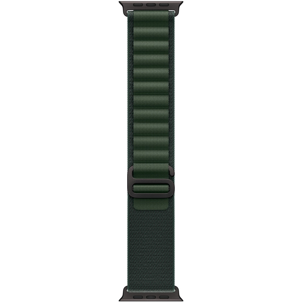 Bratara pentru APPLE Watch 49mm Dark Green Alpine Loop Large Black Titanium Finish, MYPT3ZM/A