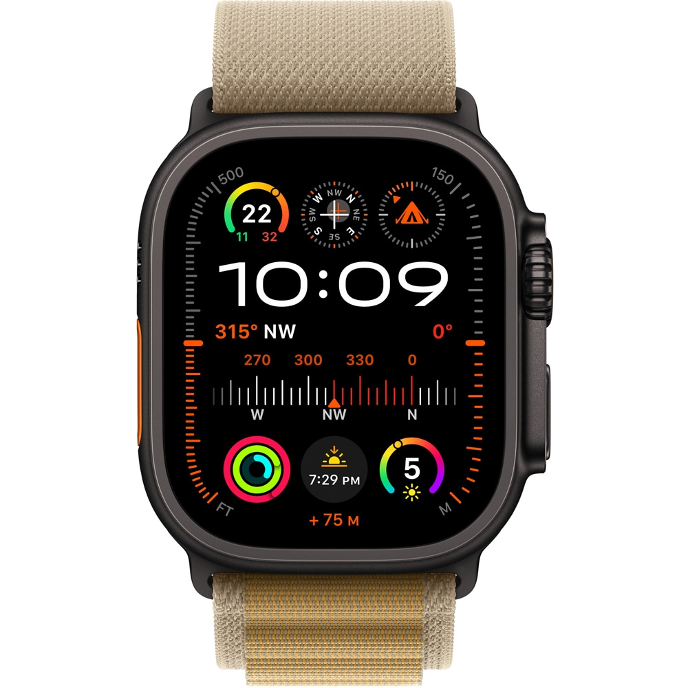 Bratara pentru APPLE Watch 49mm Tan Alpine Loop Large Black Titanium Finish, MYQ23ZM/A