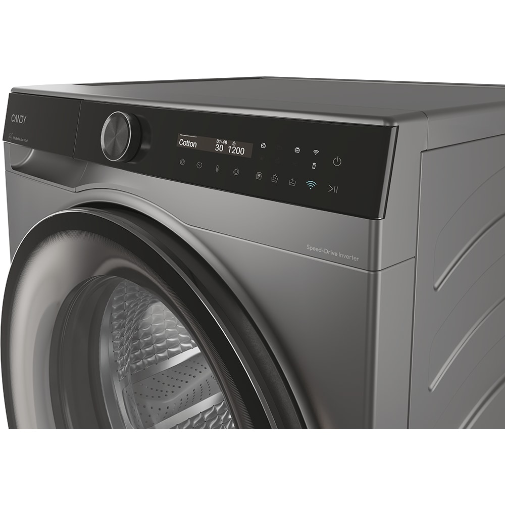 Masina de spalat rufe frontala slim CANDY BS 48SB6G-S, ProActive EcoWash, 8 kg, 1400rpm, Clasa A, Wi-Fi, antracit