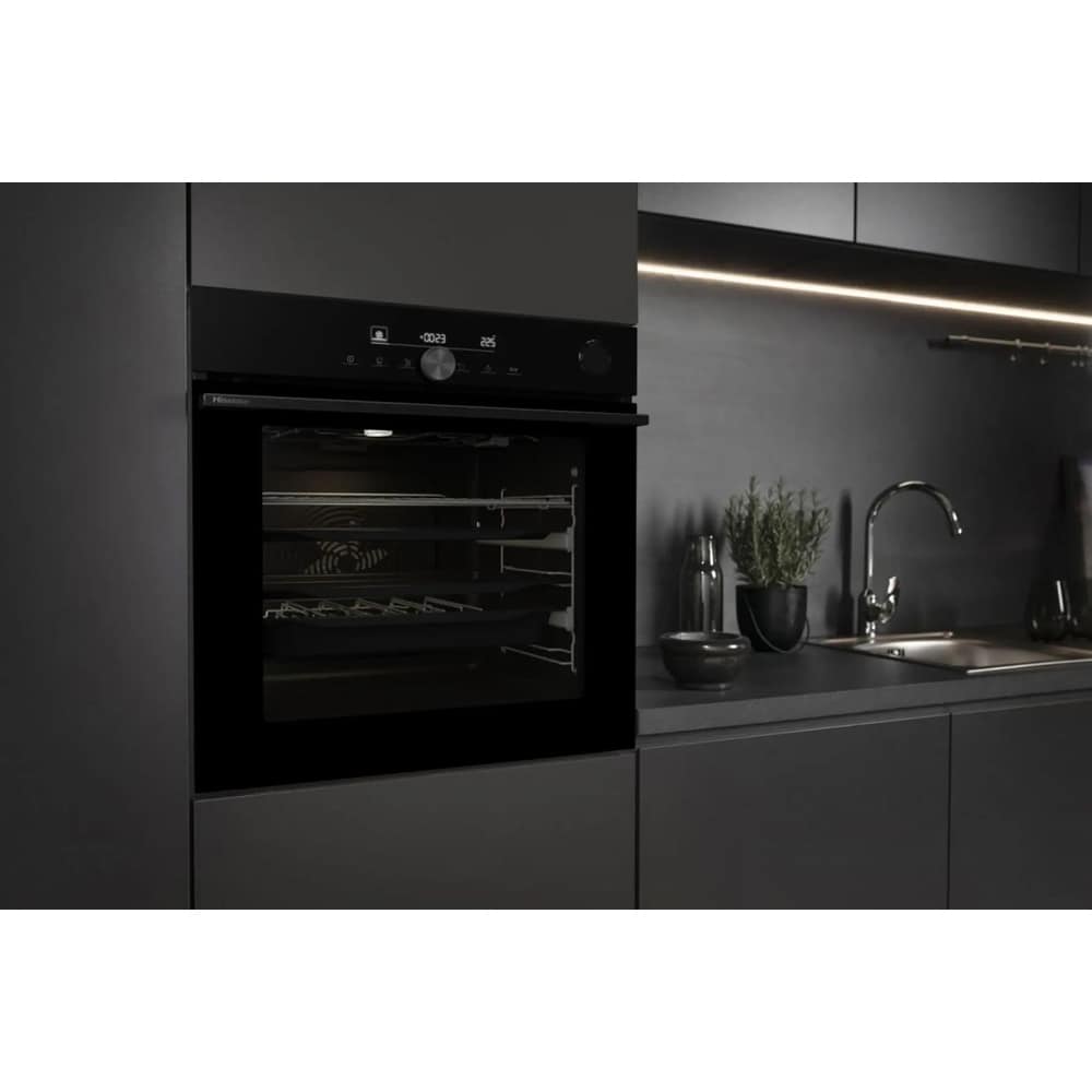 Cuptor incorporabil HISENSE BSA6633PBG8, Electric, Autocuratare pirolitica, 77 l, Clasa A+, Wi-Fi, negru