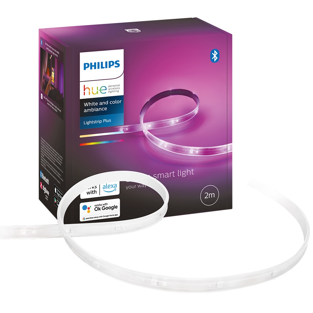 Banda LED Smart PHILIPS Hue Lightstrip Plus, RGBW, 20W, 1600lm, 2m