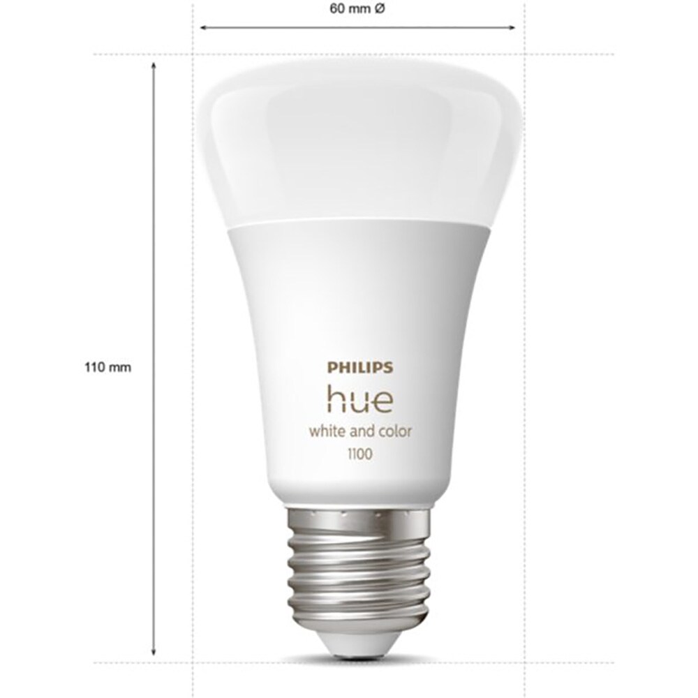 Kit 2 becuri LED PHILIPS Hue 8719514291492, 9W (75W), E27, Lumina RGB + Bridge