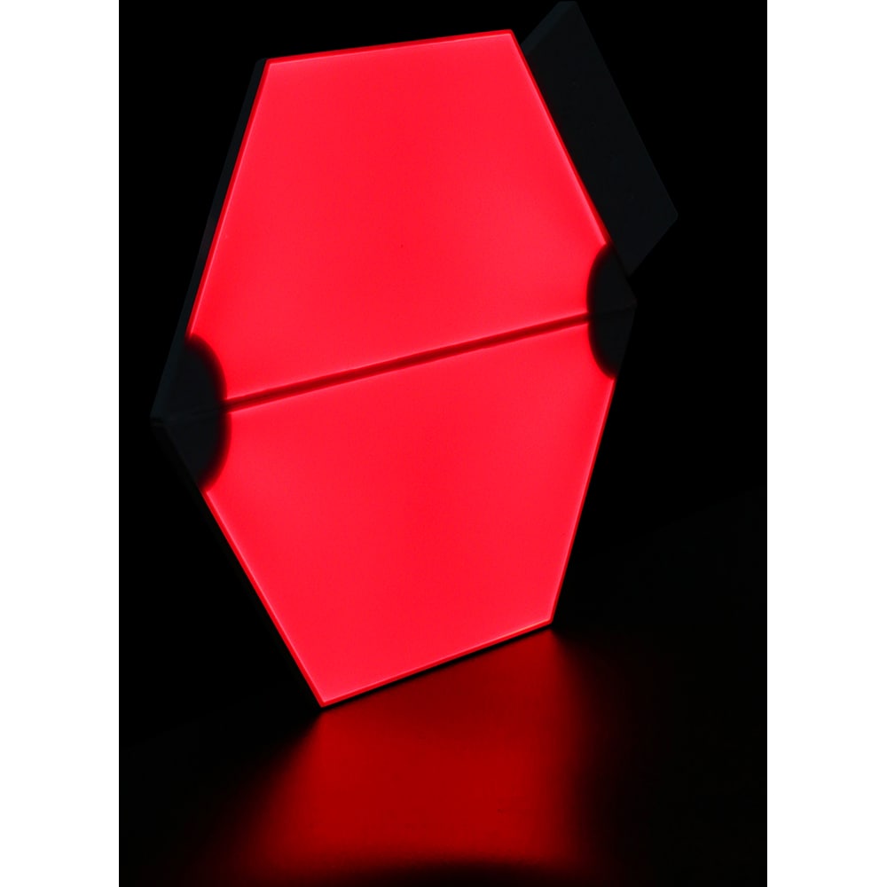 Kit panouri luminoase LED modulare Smart Myria Trapezoidal MY2277-10, RGBW, Wi-Fi, 565lm, senzor muzica, aplicatie TUYA, compatibil iOS/Android, Apple HomeKit/Google Home/Amazon Alexa, 10 bucati