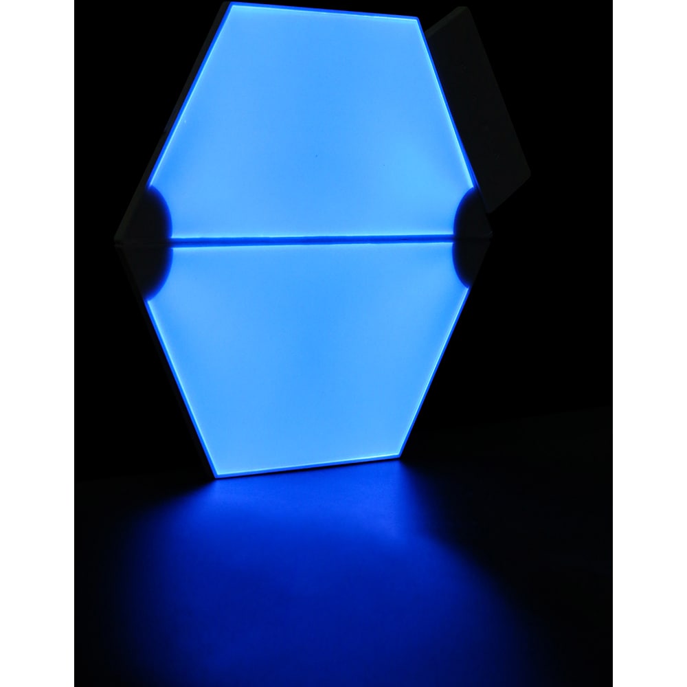 Kit panouri luminoase LED modulare Smart Myria Trapezoidal MY2277-10, RGBW, Wi-Fi, 565lm, senzor muzica, aplicatie TUYA, compatibil iOS/Android, Apple HomeKit/Google Home/Amazon Alexa, 10 bucati