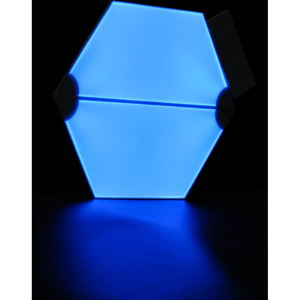 Kit panouri luminoase LED modulare Smart Myria Trapezoidal MY2277-10, RGBW, Wi-Fi, 565lm, senzor muzica, aplicatie TUYA, compatibil iOS/Android, Apple HomeKit/Google Home/Amazon Alexa, 10 bucati