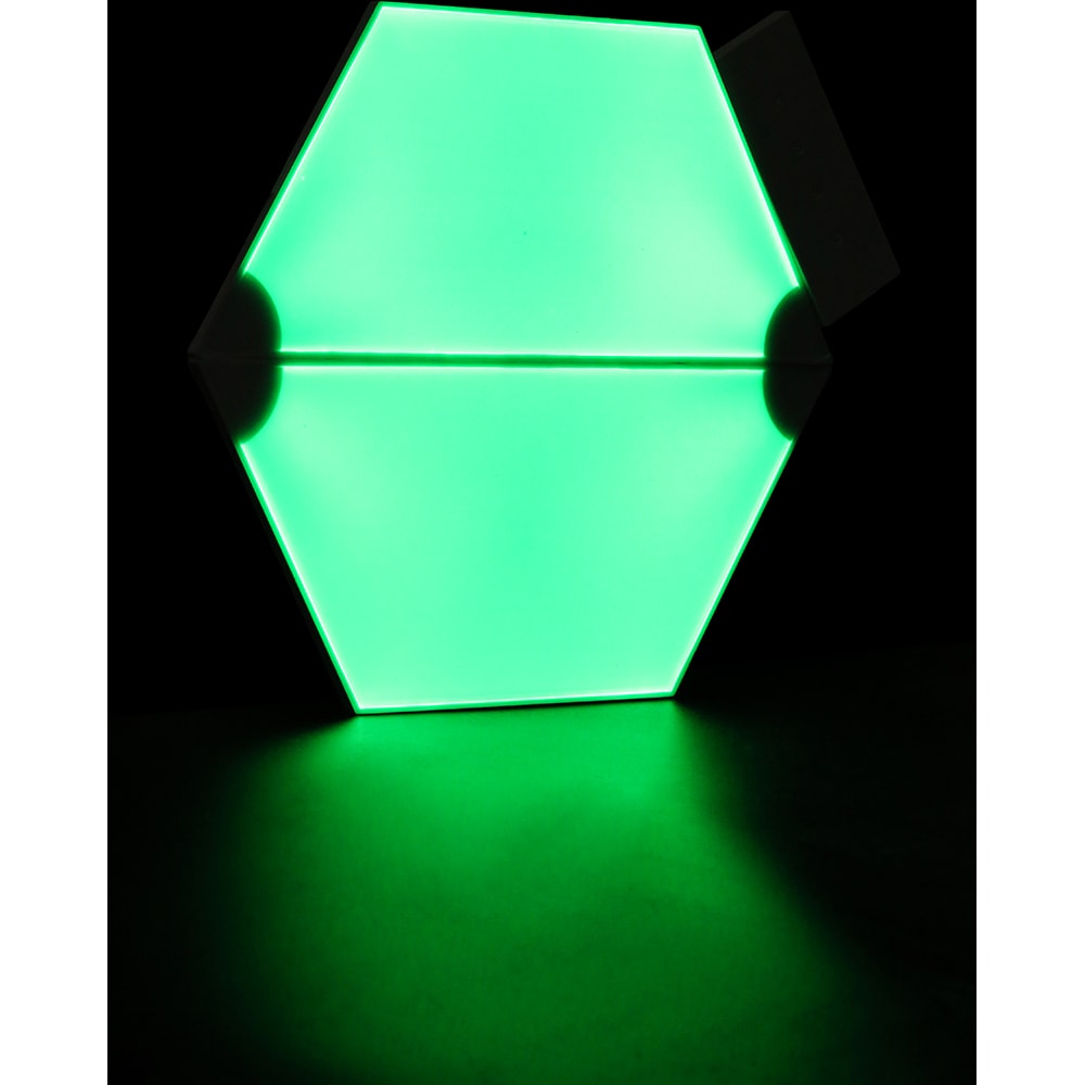 Kit panouri luminoase LED modulare Smart Myria Trapezoidal MY2277-10, RGBW, Wi-Fi, 565lm, senzor muzica, aplicatie TUYA, compatibil iOS/Android, Apple HomeKit/Google Home/Amazon Alexa, 10 bucati
