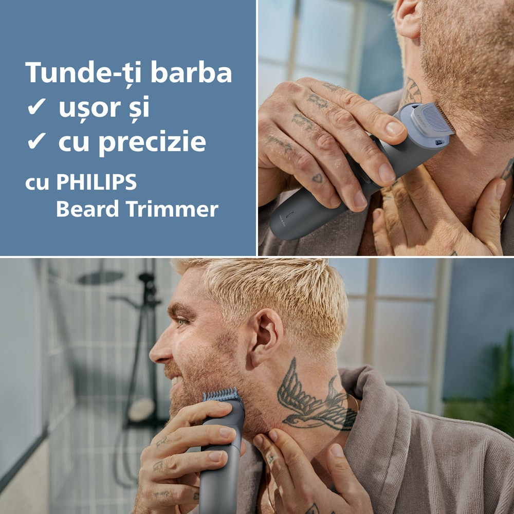 Aparat de tuns PHILIPS Series 3000 BT3617/15, acumulator, autonomie 60 min, negru