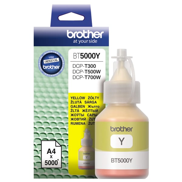 Cerneala originala BROTHER BT-5000Y, galben