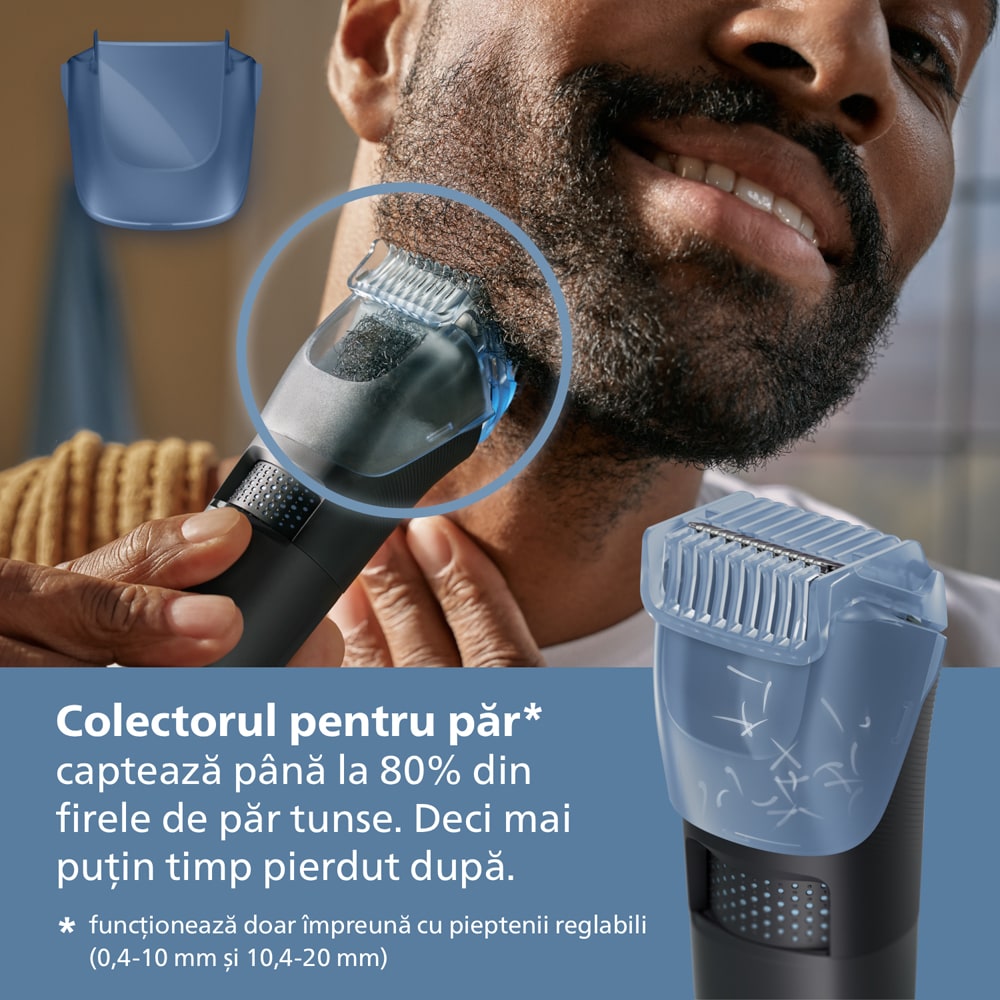Aparat de tuns barba PHILIPS Series 5000 BT5780/15, acumulator, autonomie 100 min, negru
