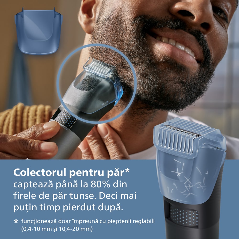 Aparat de tuns barba PHILIPS Series 7000 BT7670/15, acumulator, autonomie 120 min, gri