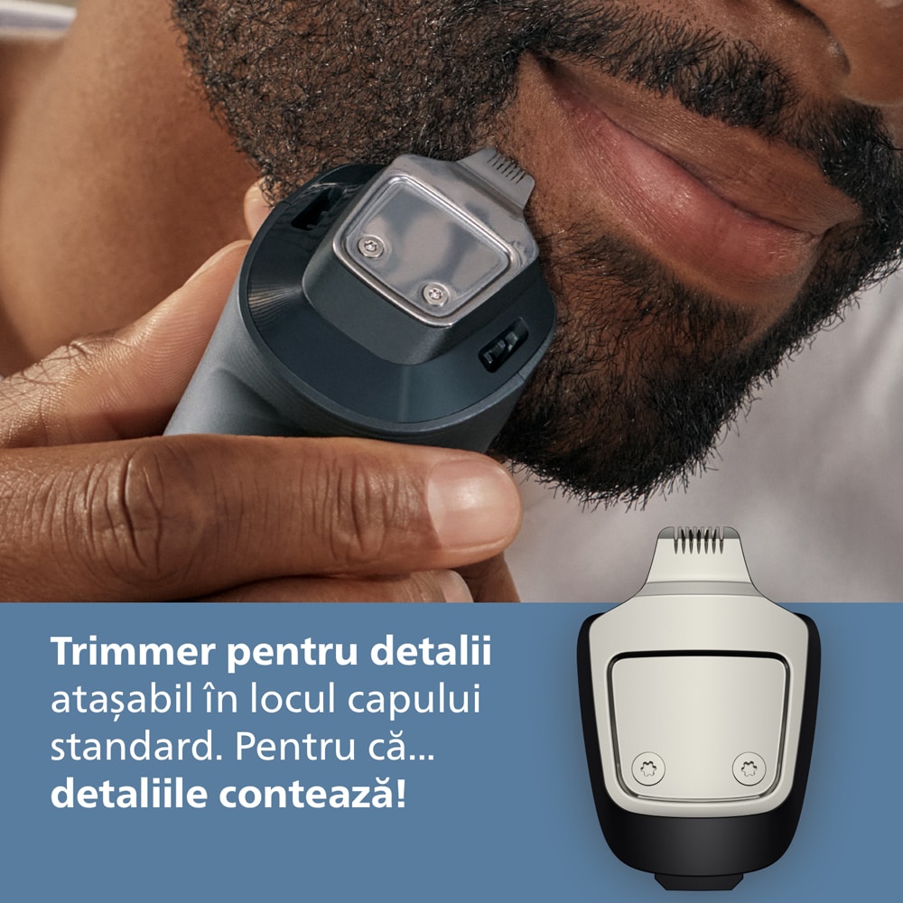 Aparat de tuns barba PHILIPS Series 7000 BT7670/15, acumulator, autonomie 120 min, gri