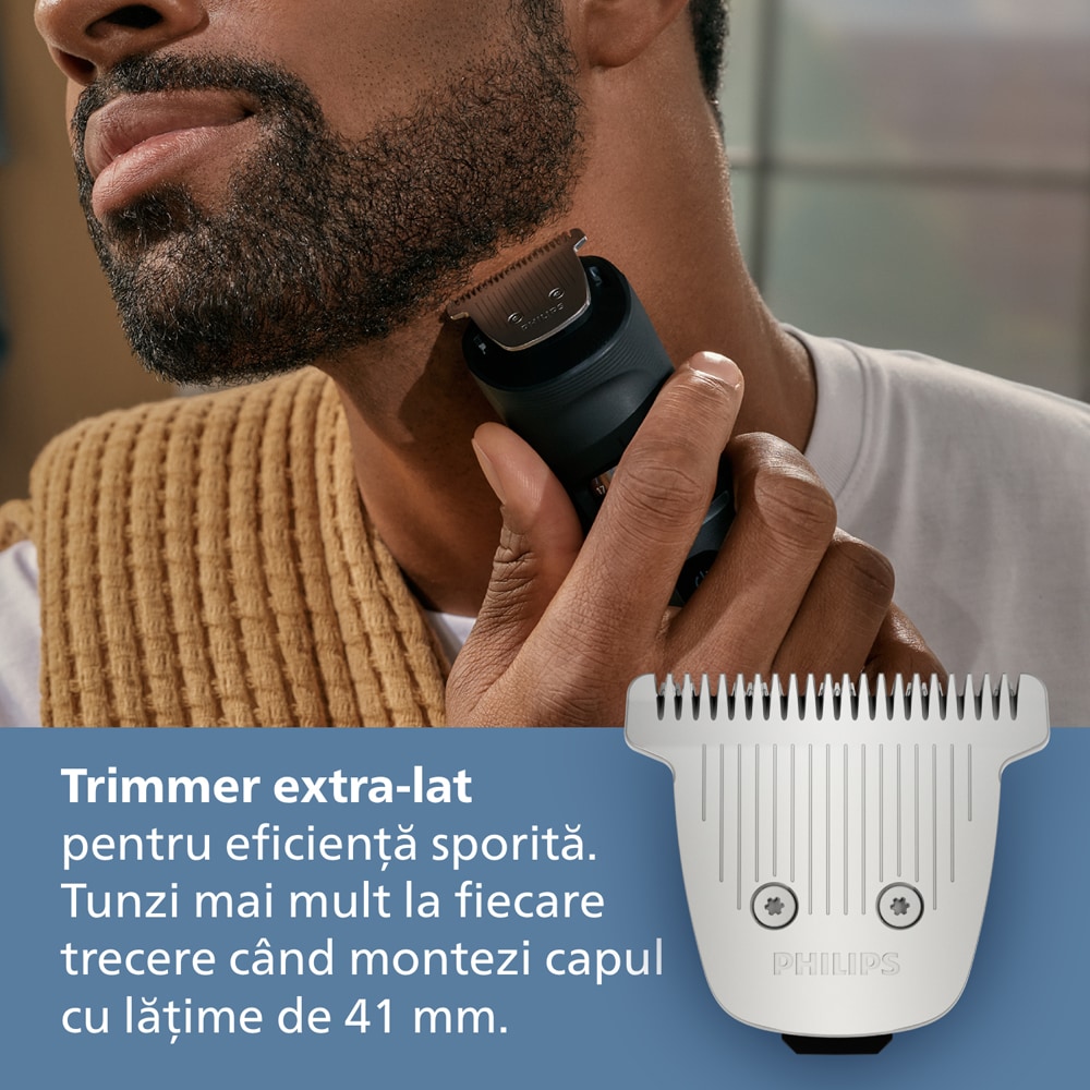 Aparat de tuns barba PHILIPS Series 7000 BT7670/15, acumulator, autonomie 120 min, gri