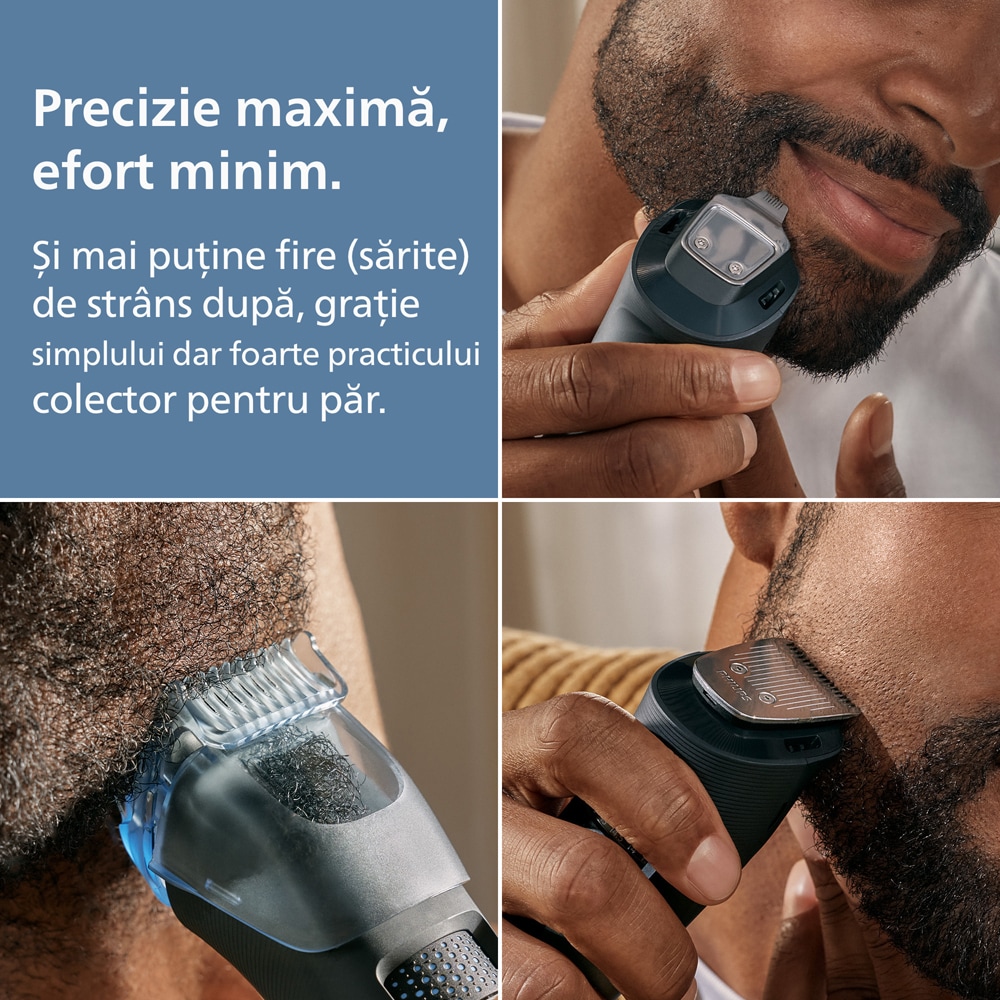 Aparat de tuns barba PHILIPS Series 7000 BT7670/15, acumulator, autonomie 120 min, gri