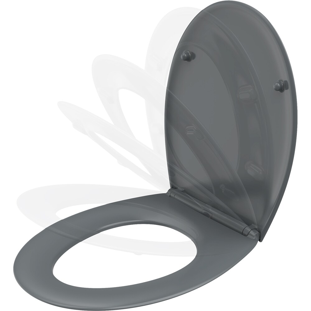 Capac WC GOODHOME Saloma BU0552Q3, inchidere lenta, duroplast, gri