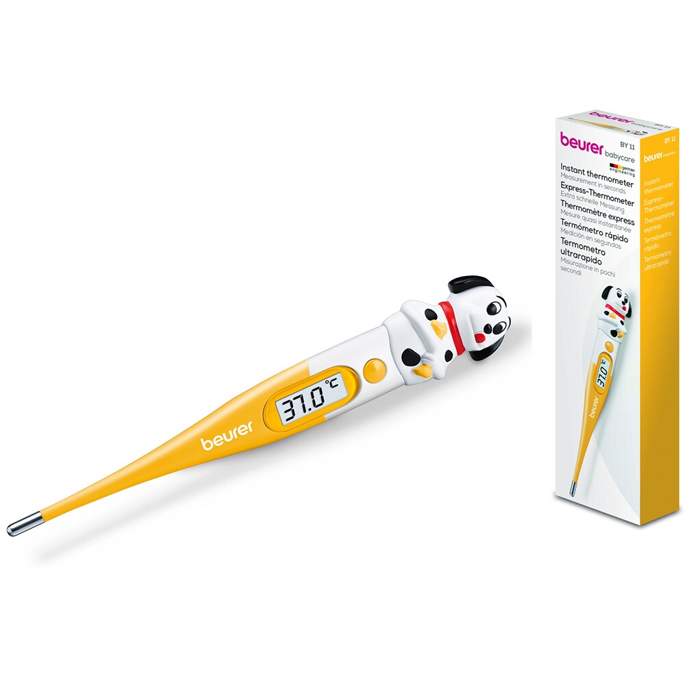 Set BEURER Cantar de bebelusi + Termometru digital BY80BY11, alb-galben