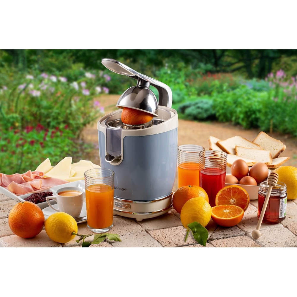 Storcator de citrice ARIETE Vintage C041305AR0, 85W, 1 treapta viteza, albastru-argintiu