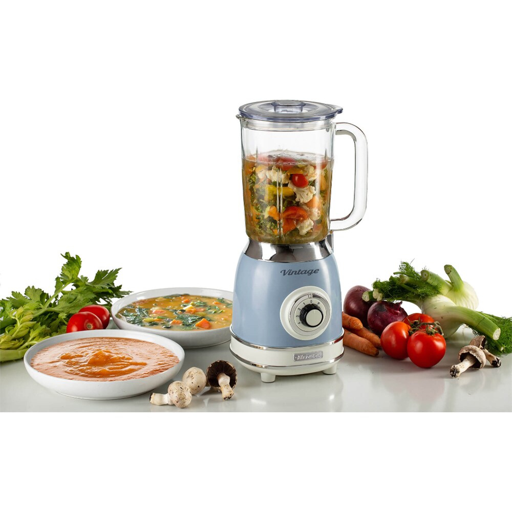 Blender ARIETE Vintage C058305AR0, 1.5l, 1000W, 4 trepte viteza, albastru
