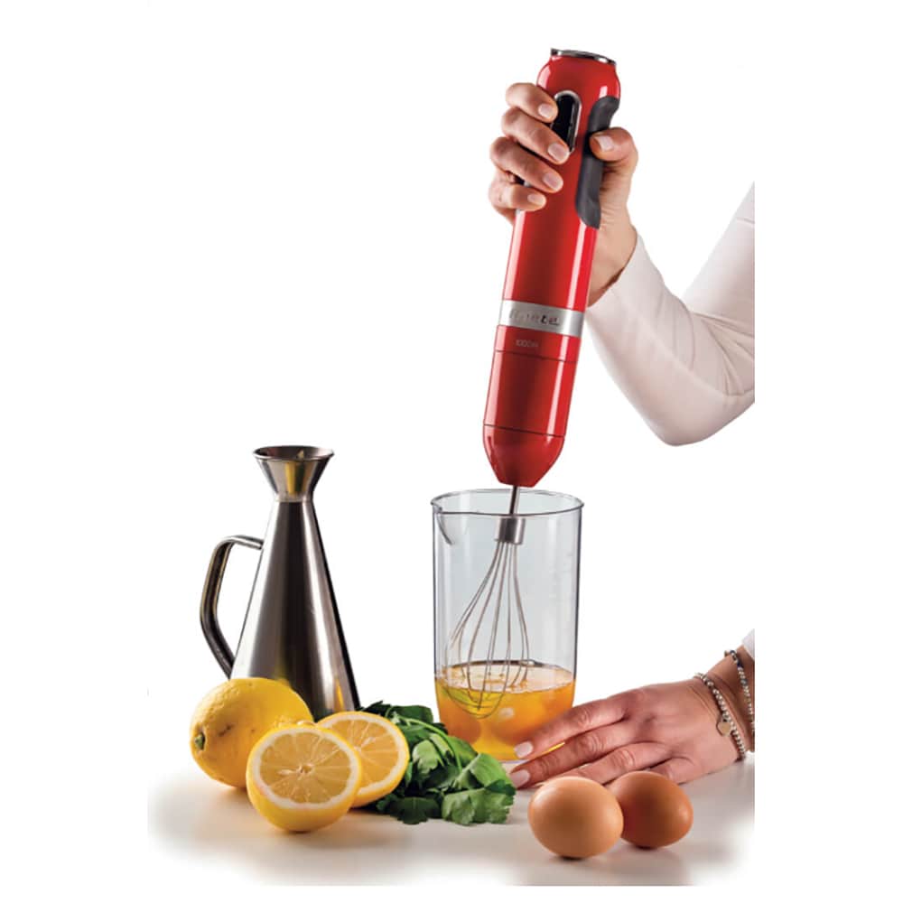 Mixer vertical ARIETE Moderna C060200AR0, 0.7l, 1000W, 10 trepte viteza, rosu-negru