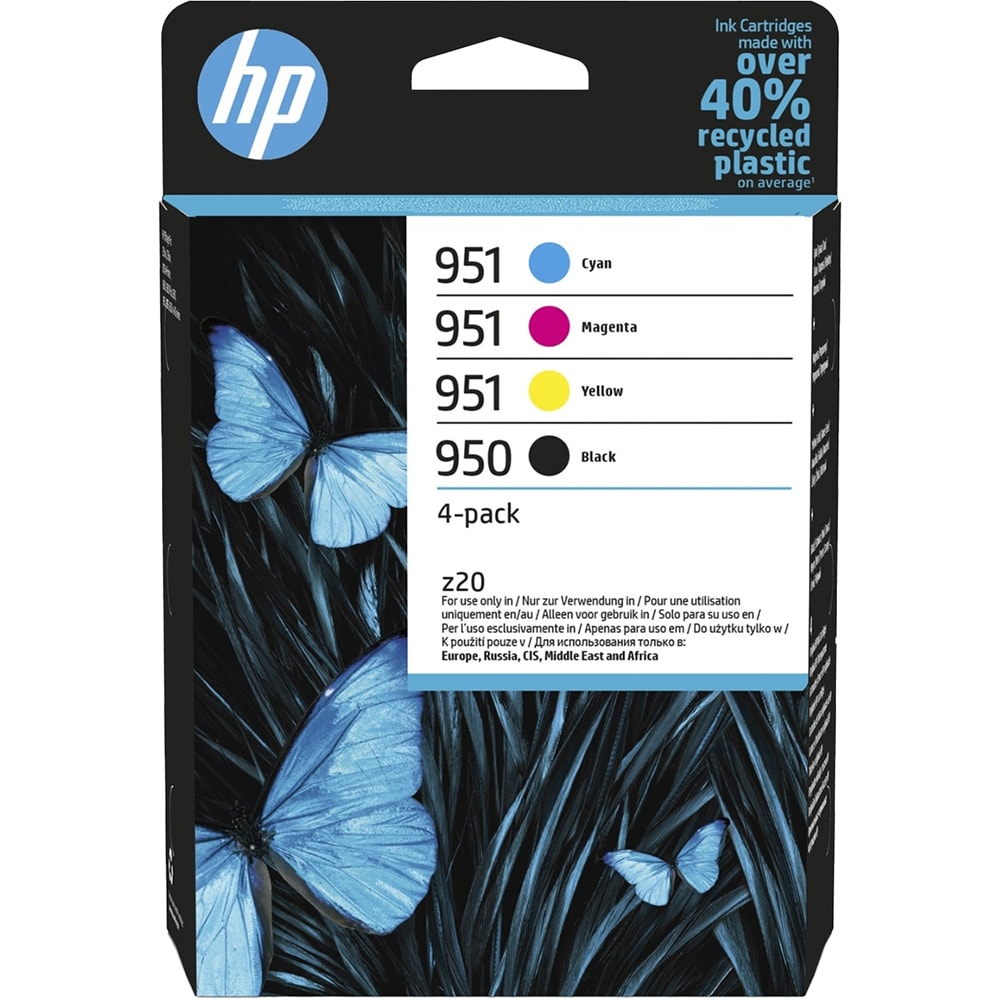 Pachet cu 4 cartuse originale HP 950-951 (6ZC65AE), negru-color