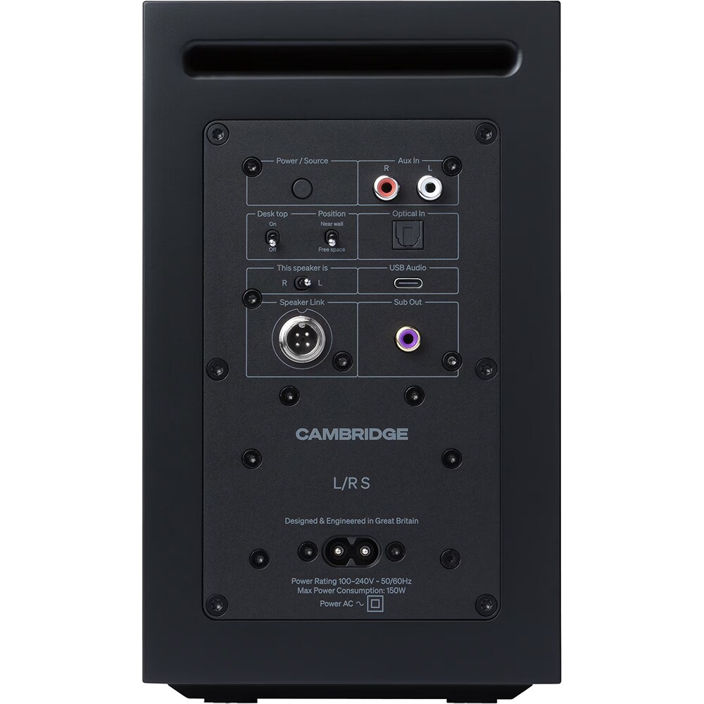 Sistem boxe active CAMBRIDGE AUDIO L/R S, Bluetooth, USB-C, negru
