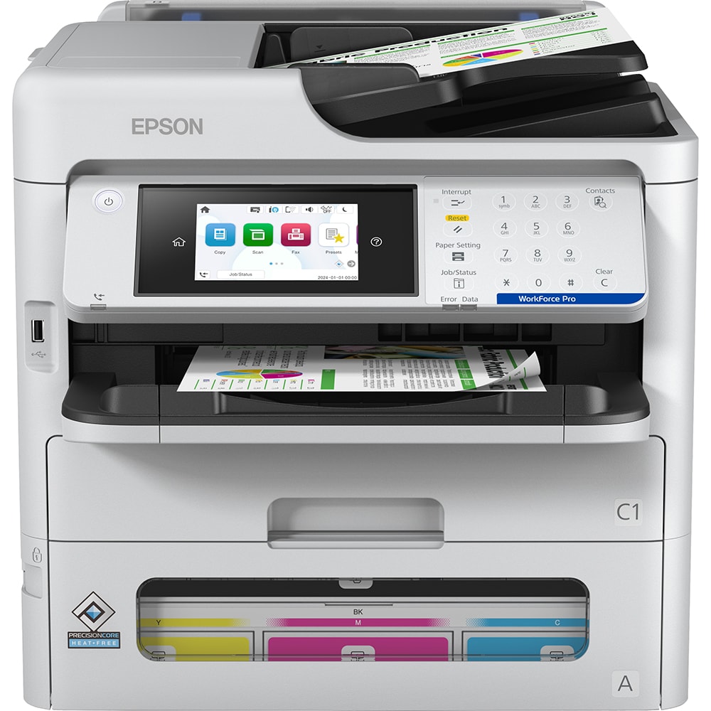 Multifunctional inkjet color EPSON WorkForce Pro EM-C800RDWF, A4, USB, Retea, Wi-Fi, Fax