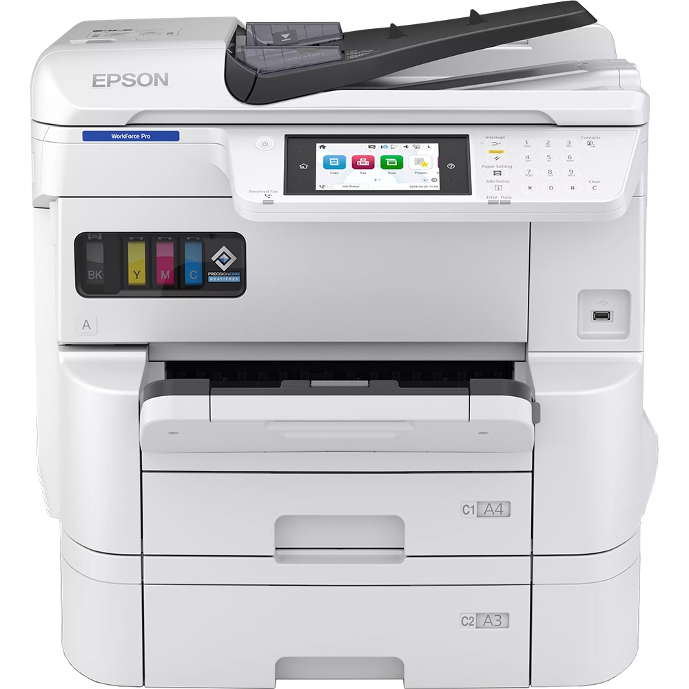 Multifunctional inkjet color EPSON WorkForce Pro EM-C7100DWF, A3+, USB, Retea, Wi-Fi, Fax