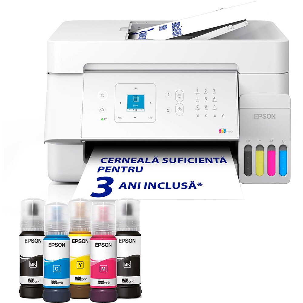 Multifunctional inkjet color EPSON EcoTank L5396 CISS, A4, USB, Retea, Wi-Fi, Fax