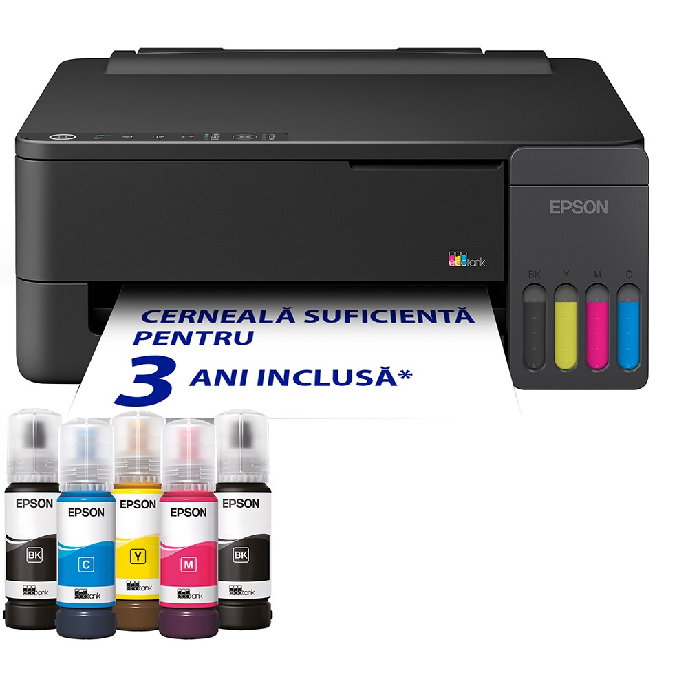 Imprimanta inkjet color EPSON EcoTank L1350 CISS, A4, USB, Wi-Fi