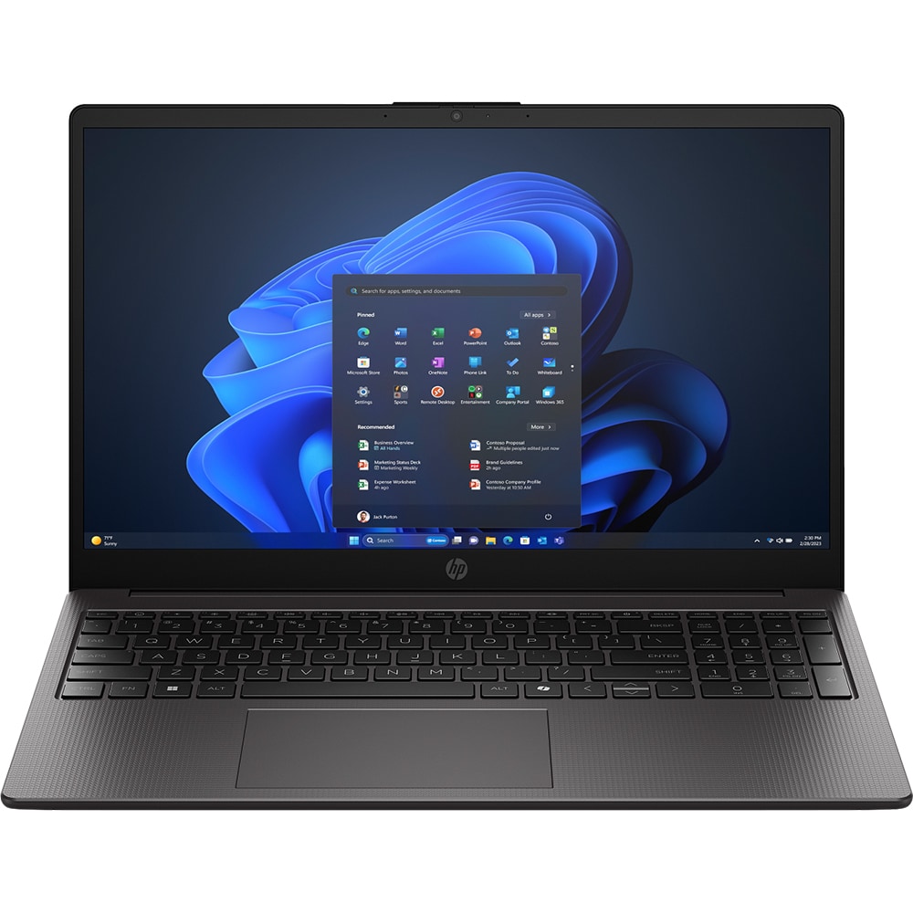 Laptop HP 255R G10, AMD Ryzen 5 7535U pana la 4.55GHz, 15.6" Full HD, 16GB, SSD 512GB, AMD Radeon 660M Graphics, Free Dos, negru