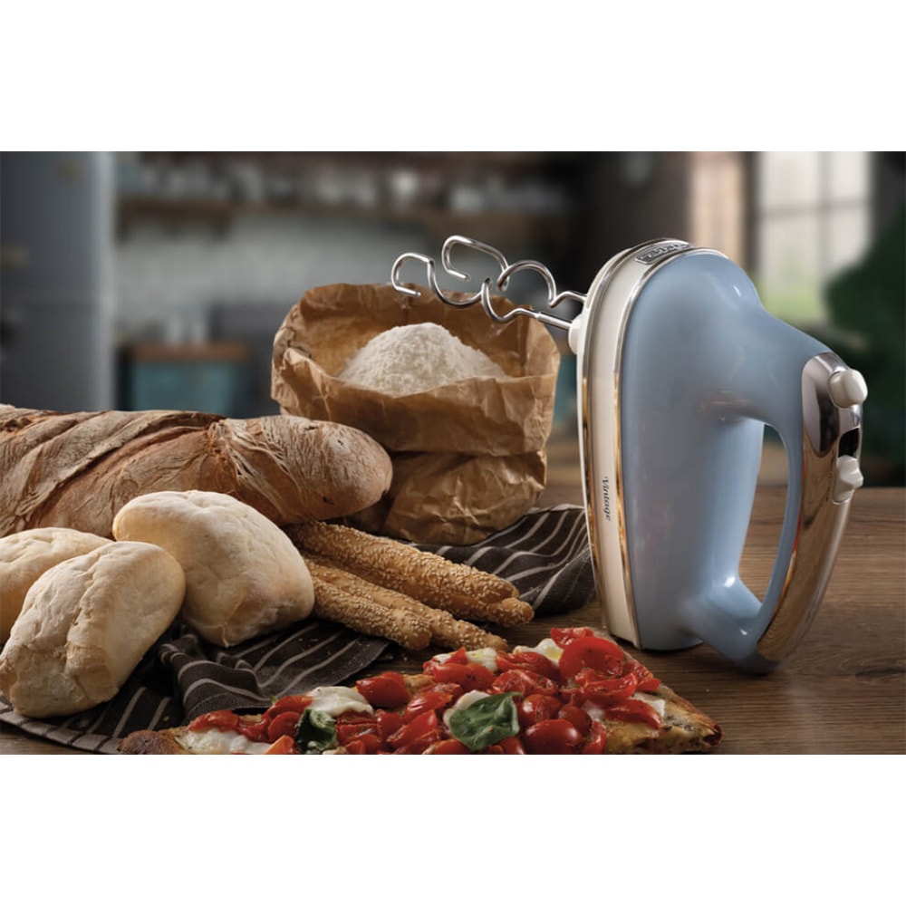 Mixer de mana ARIETE Vintage C154805AR0, 450W, 5 trepte viteza, albastru-alb