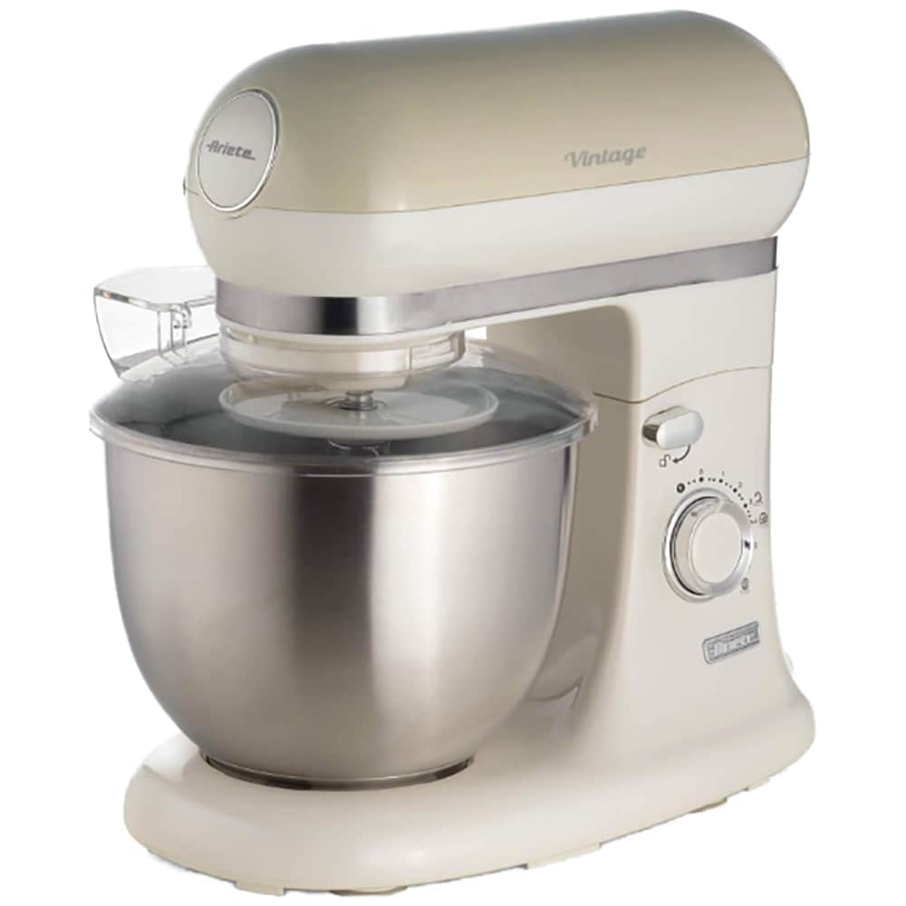 Robot de bucatarie ARIETE Vintage C158803AR0, vas 5.5l, 2400W, 7 trepte viteza, bej-alb