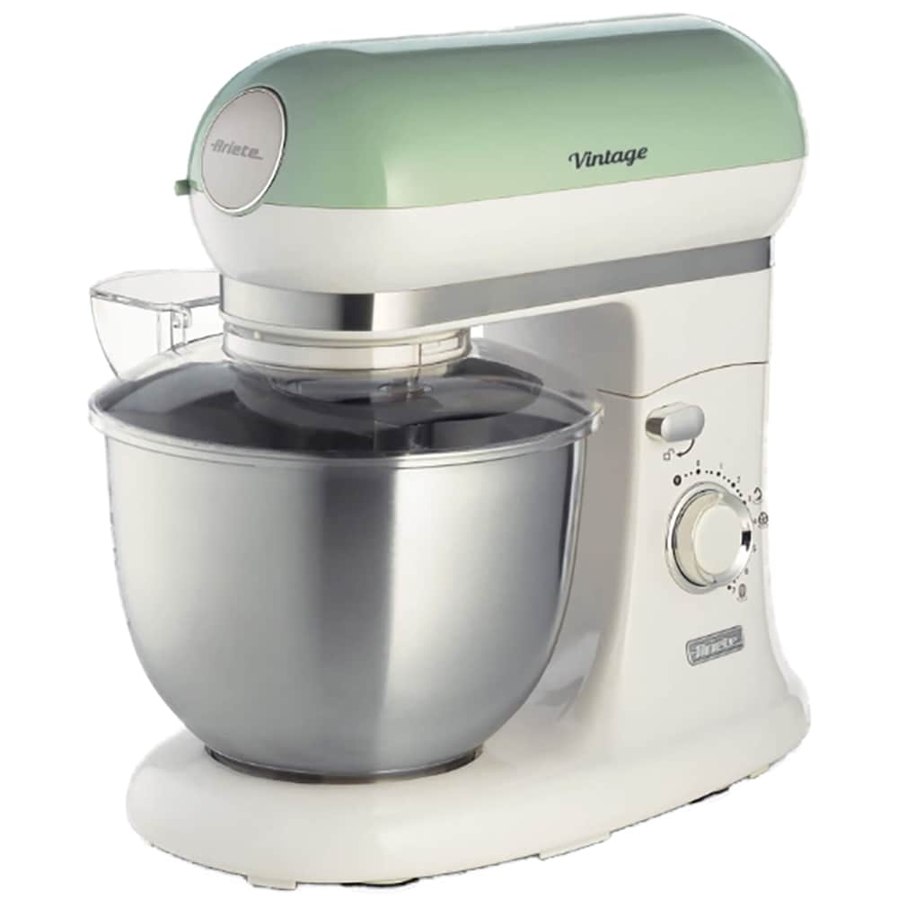 Robot de bucatarie ARIETE Vintage C158804AR0, vas 5.5l, 2400W, 7 trepte viteza, verde-alb