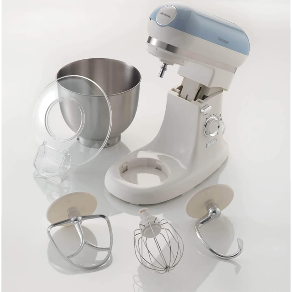 Robot de bucatarie ARIETE Vintage C158805AR0, vas 5.5l, 2400W, 7 trepte viteza, albastru-alb