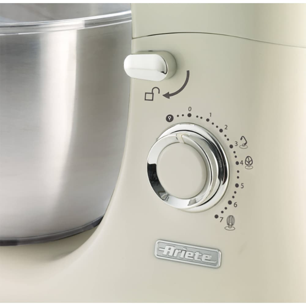 Robot de bucatarie ARIETE Vintage C158805AR0, vas 5.5l, 2400W, 7 trepte viteza, albastru-alb