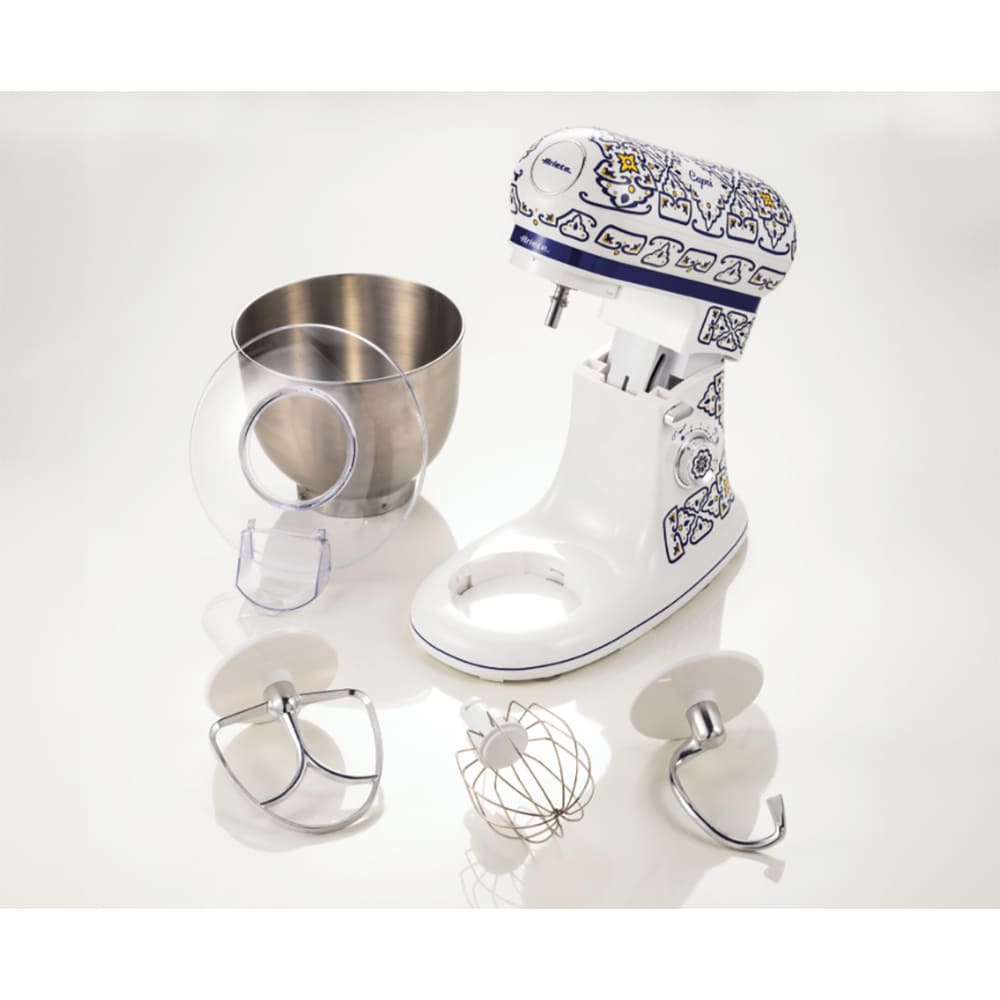 Robot de bucatarie ARIETE Capri C15880CAR0, vas 5.5l, 2400W, 7 trepte viteza, alb-albastru